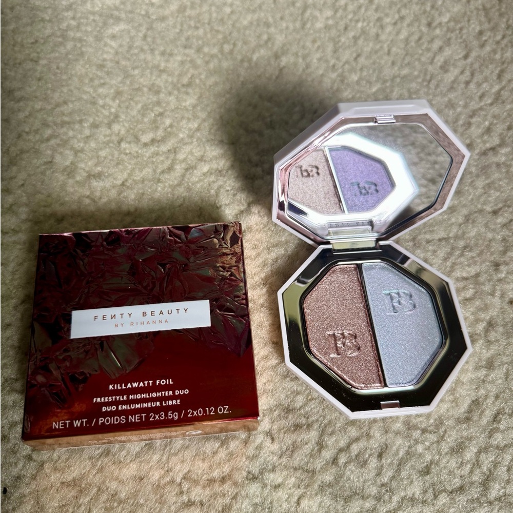 Fenty Beauty Highlighter Brown Silver /Sand Castle , Minto Mojito Luxurious Glow - Picture 2 of 7